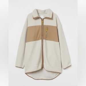 HM oversized faux fur jacket